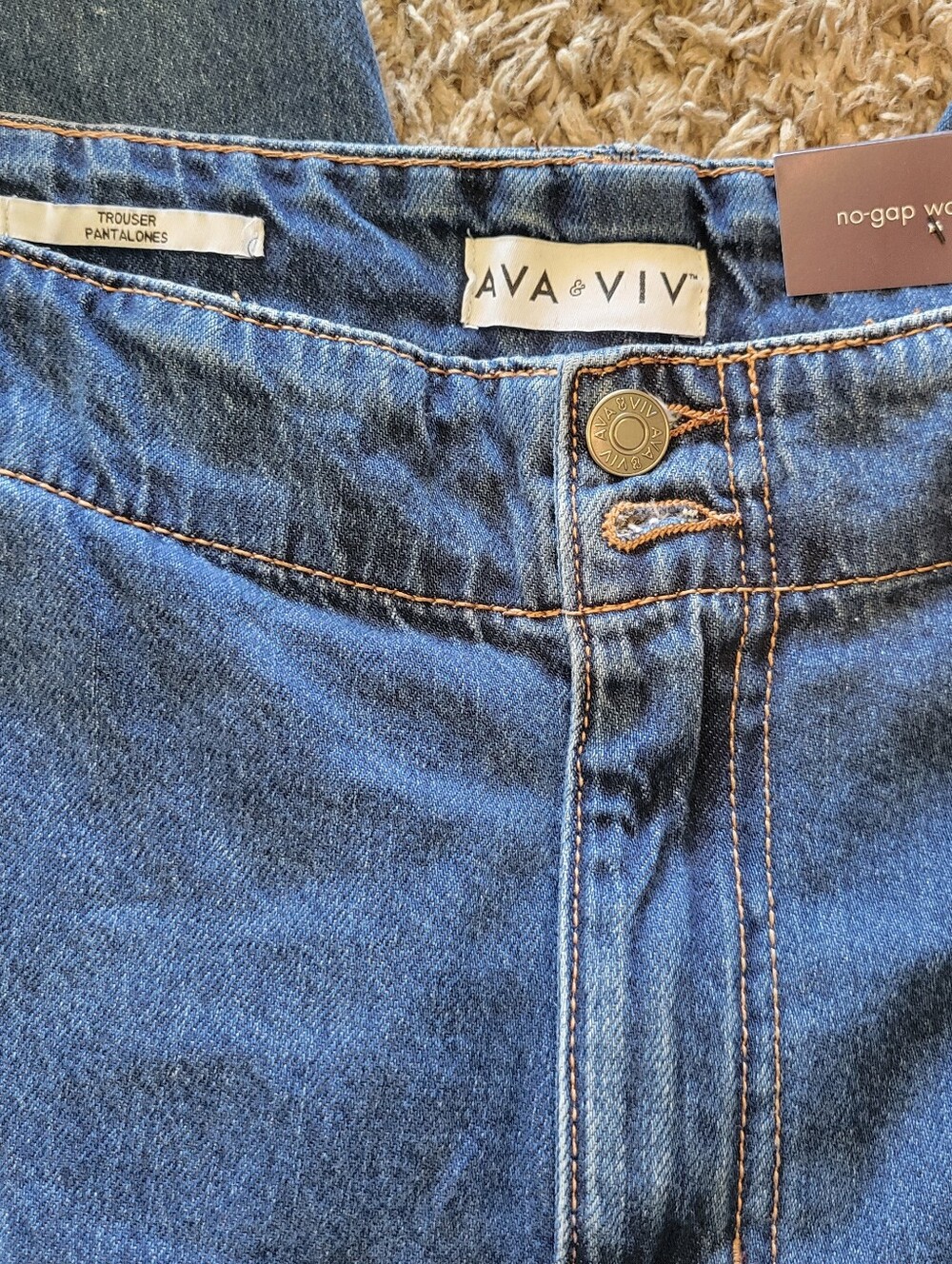 NWT Ava & Viv Plus Size 20 Regular Jeans High Rise Curvy Trouser - Picture 12 of 15